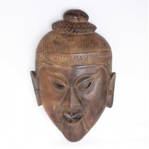 RAR : masca shamanica tibetana " Ngakpa ". lemn de agar. Nepal cca 1900